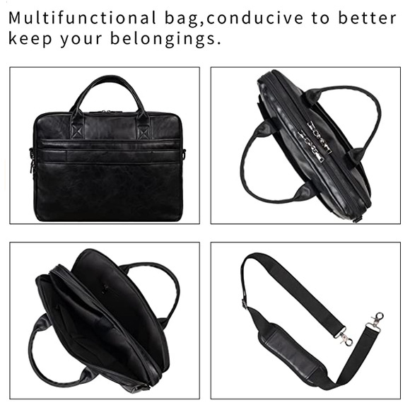 NEW! Stylish Leather Limpton Buisness Satchel - Picture 6 of 7